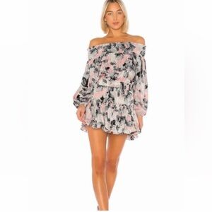 Revolve MISA Freesia off shoulder mini dress size XS
